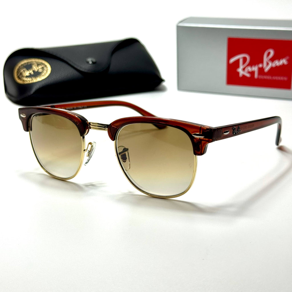 Ray-Ban Clubmaster RB3016 – Gold Brown