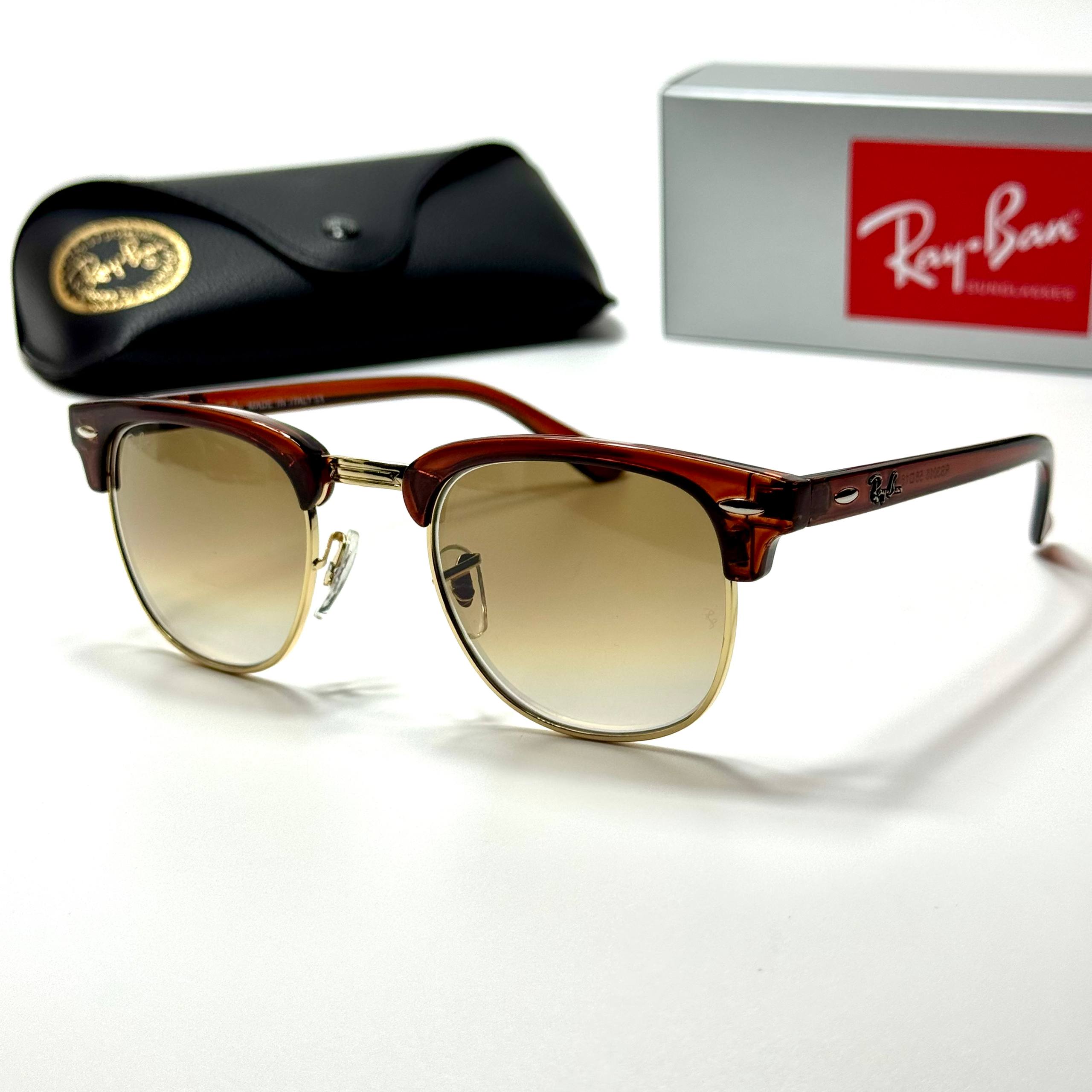 Ray-Ban Clubmaster RB3016 – Gold Brown