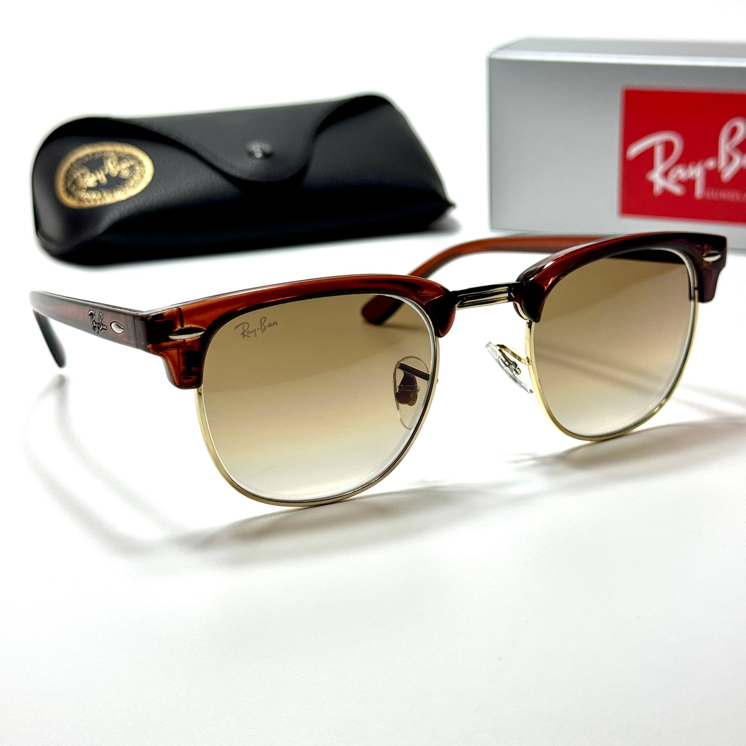 Ray-Ban Clubmaster RB3016 – Gold Brown