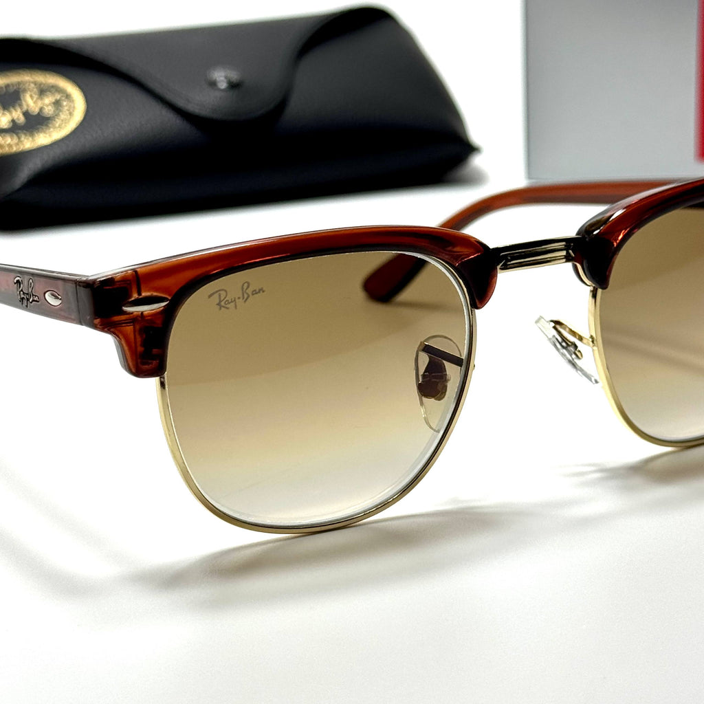 Ray-Ban Clubmaster RB3016 – Gold Brown