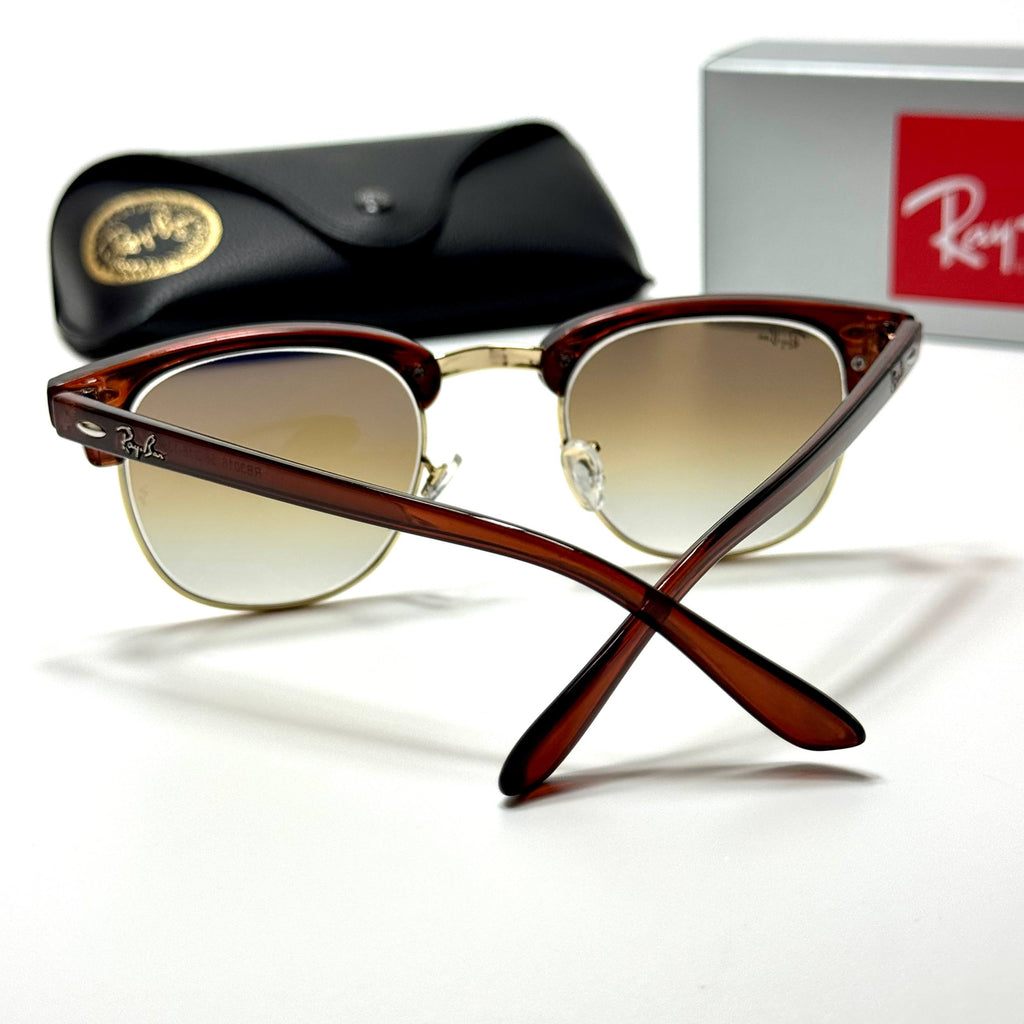 Ray-Ban Clubmaster RB3016 – Gold Brown