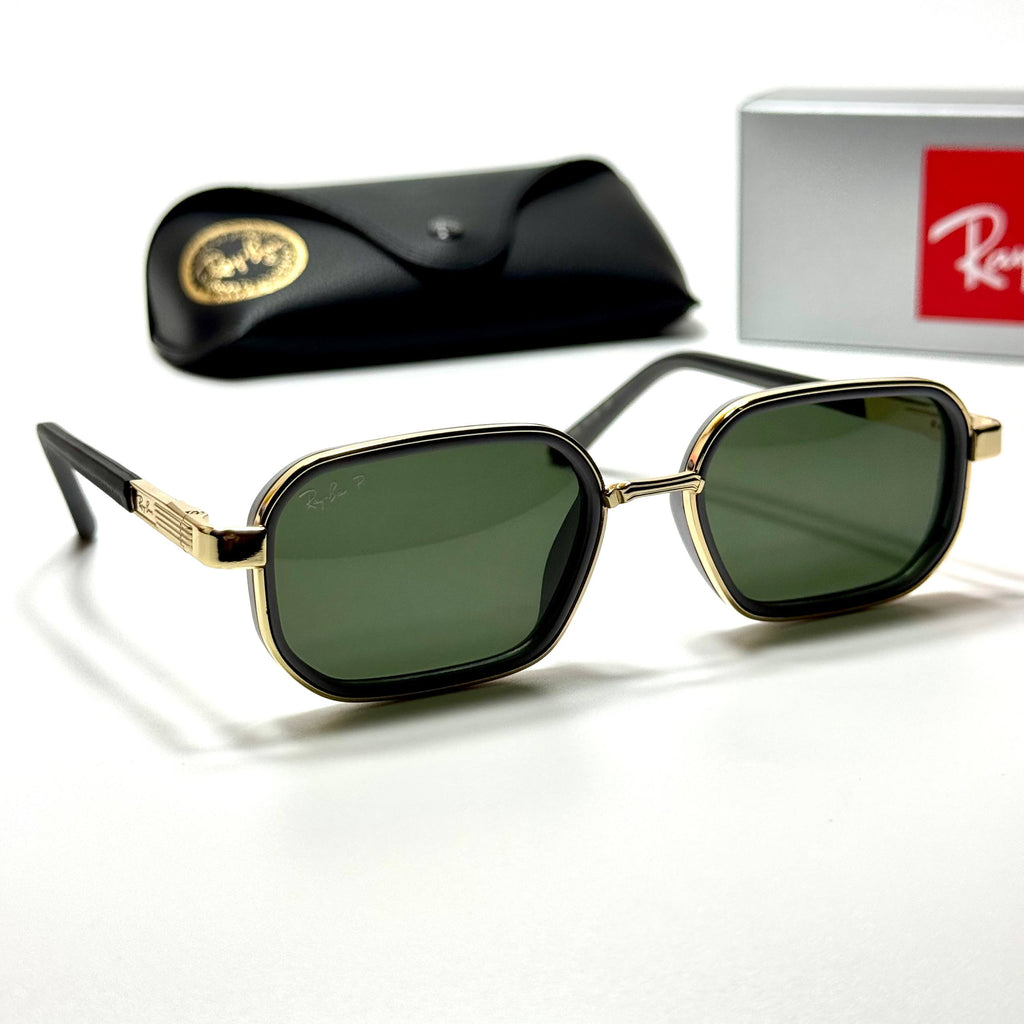 Ray-Ban Rectangular RB7194 – Black Gold Green