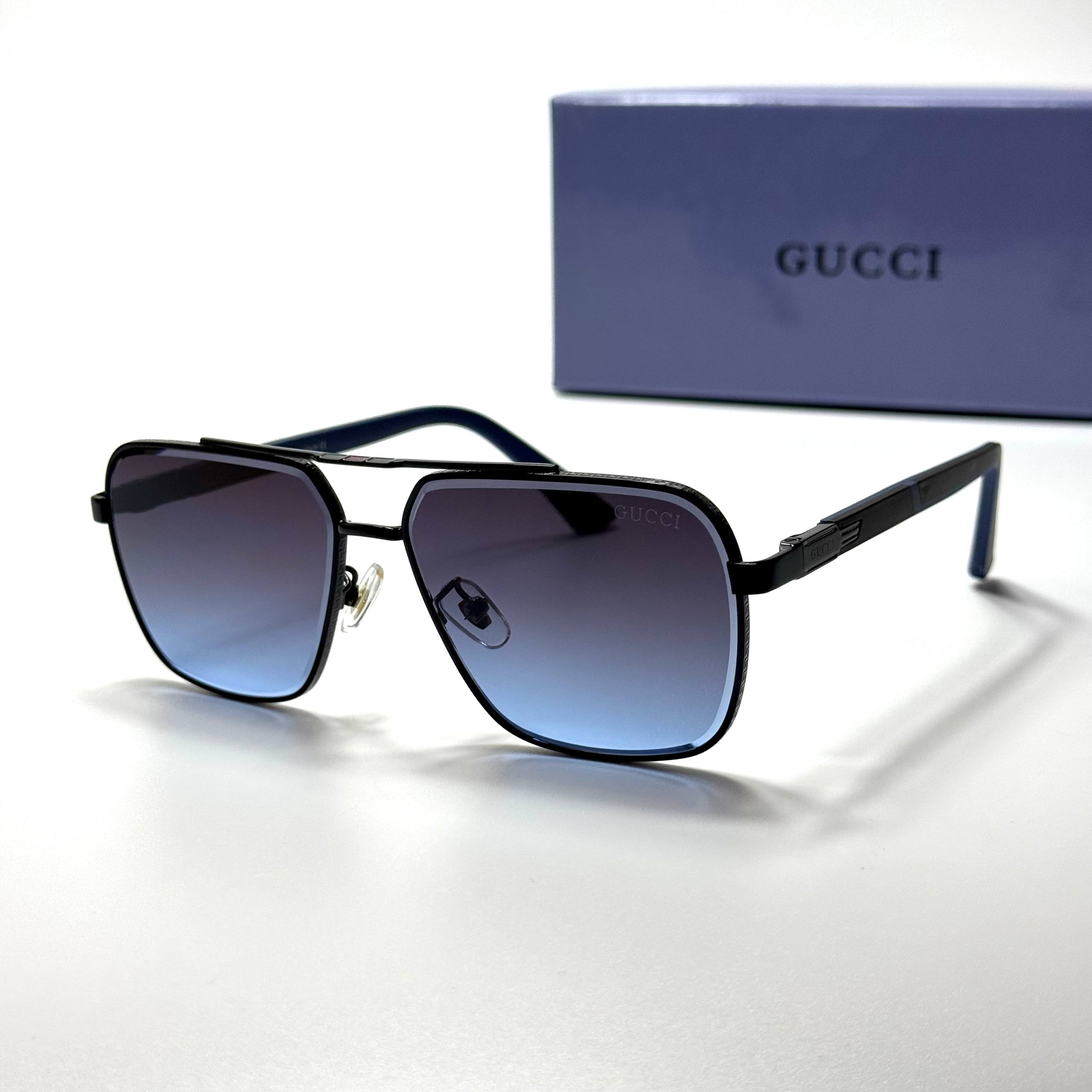 Gucci Square GG1221S – Black Blue Gradient