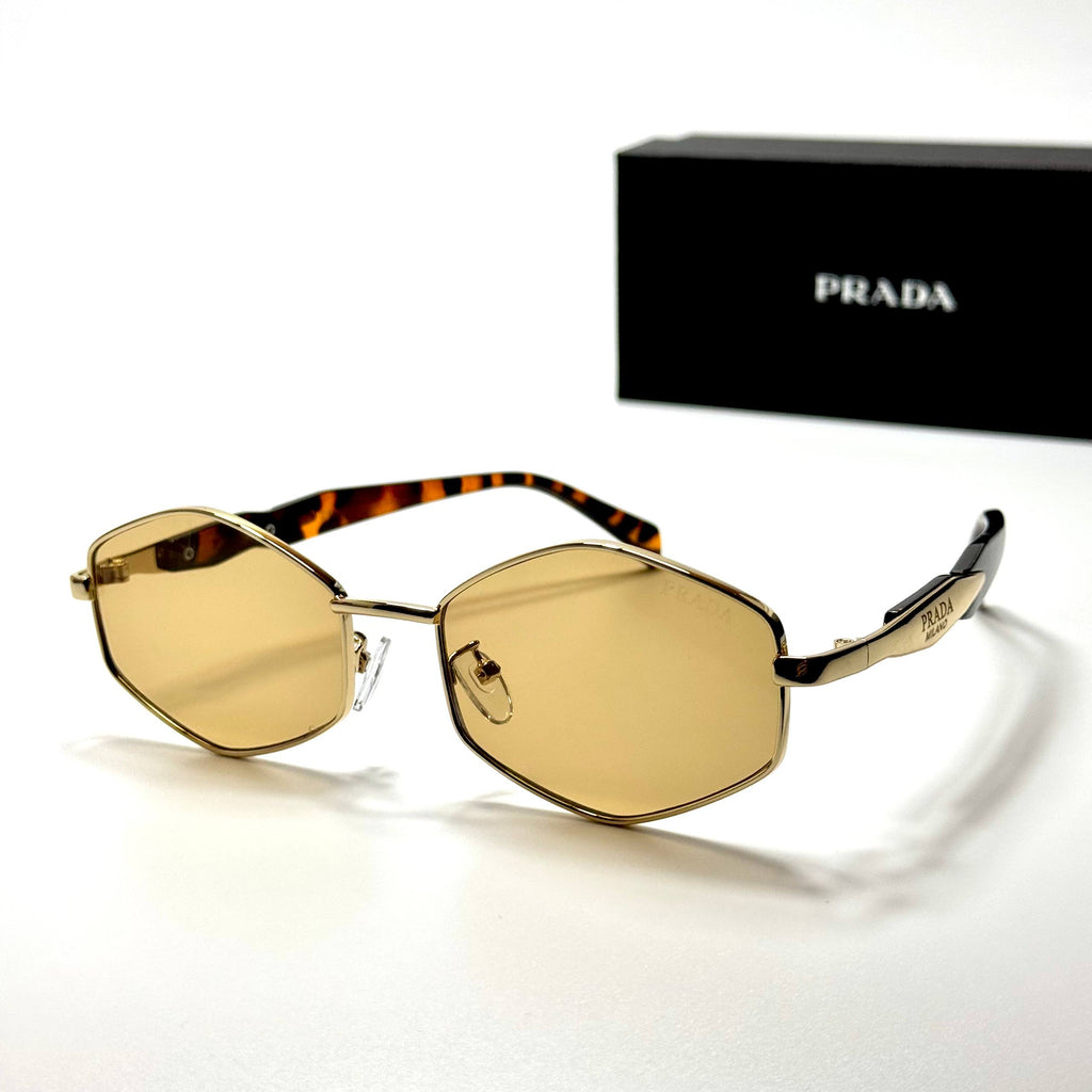 Prada Geometric PR4186 – Gold Brown