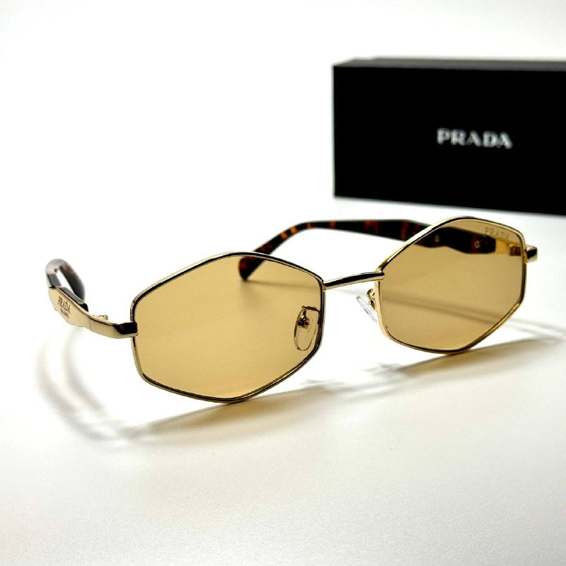 Prada Geometric PR4186 – Gold Brown