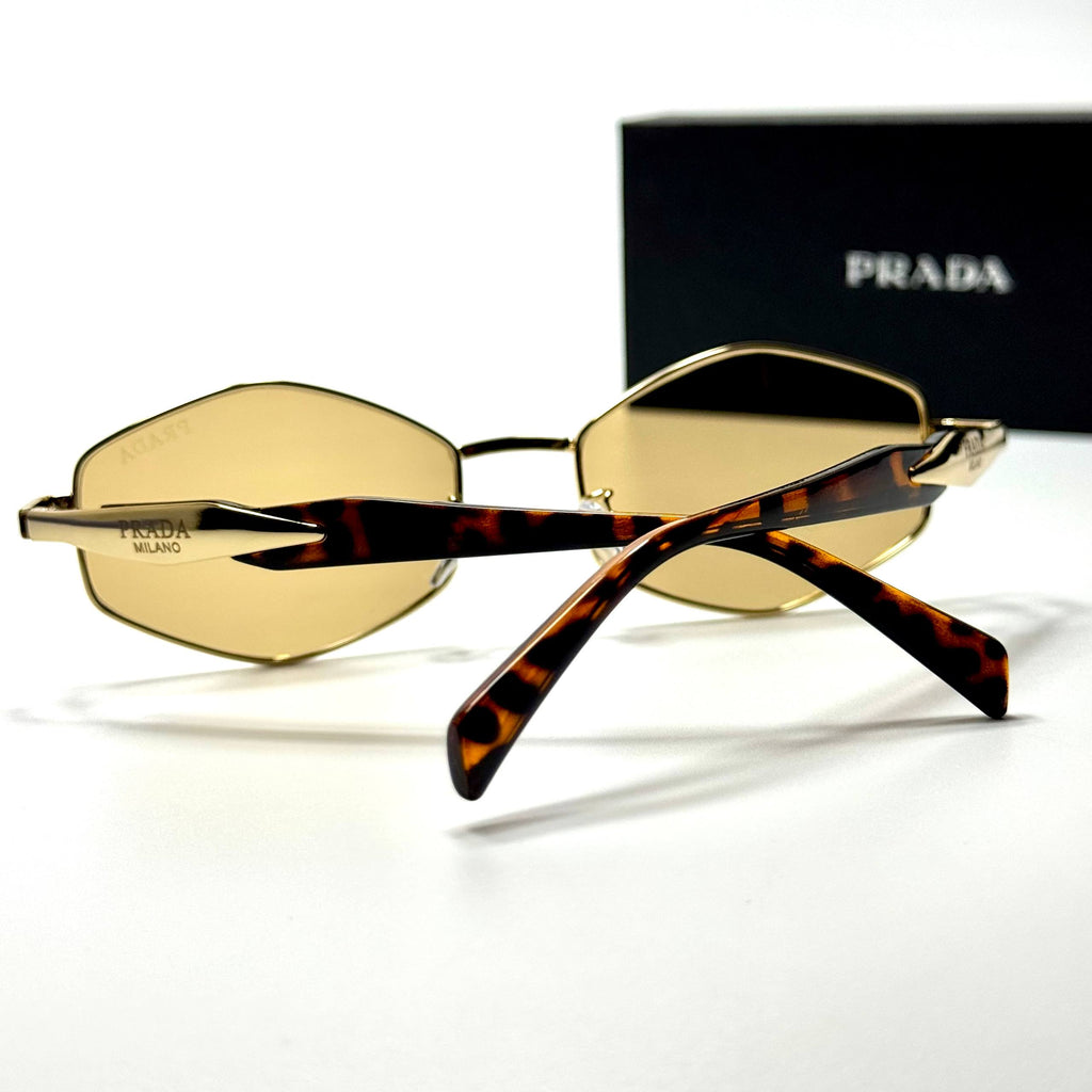 Prada Geometric PR4186 – Gold Brown