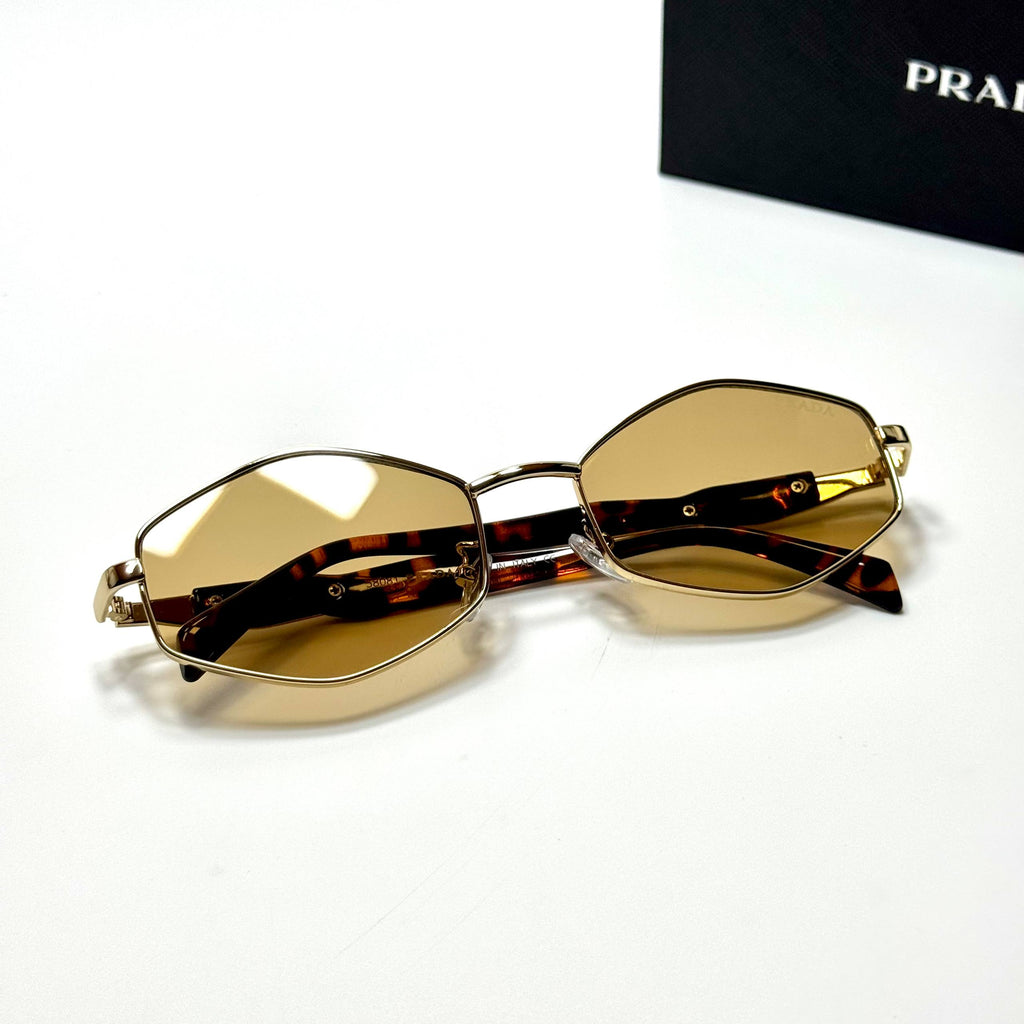 Prada Geometric PR4186 – Gold Brown