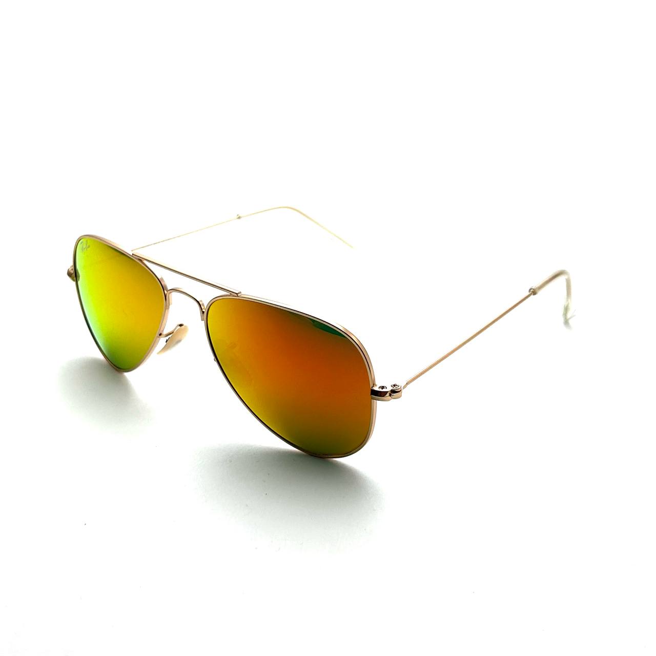 Ray-Ban RB3025 – Gold Frame / Orange-Green Mirror