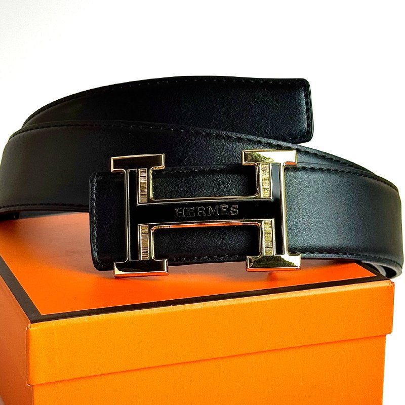 Hermès H Constance Belt – Black Gold