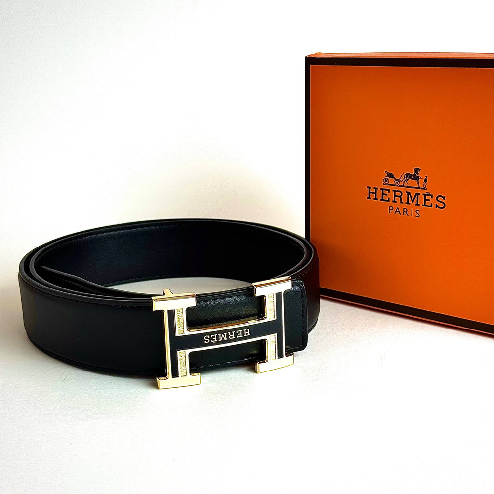 Hermès H Constance Belt – Black Gold