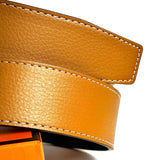 Hermès H Constance Belt – Camel Brown / Silver