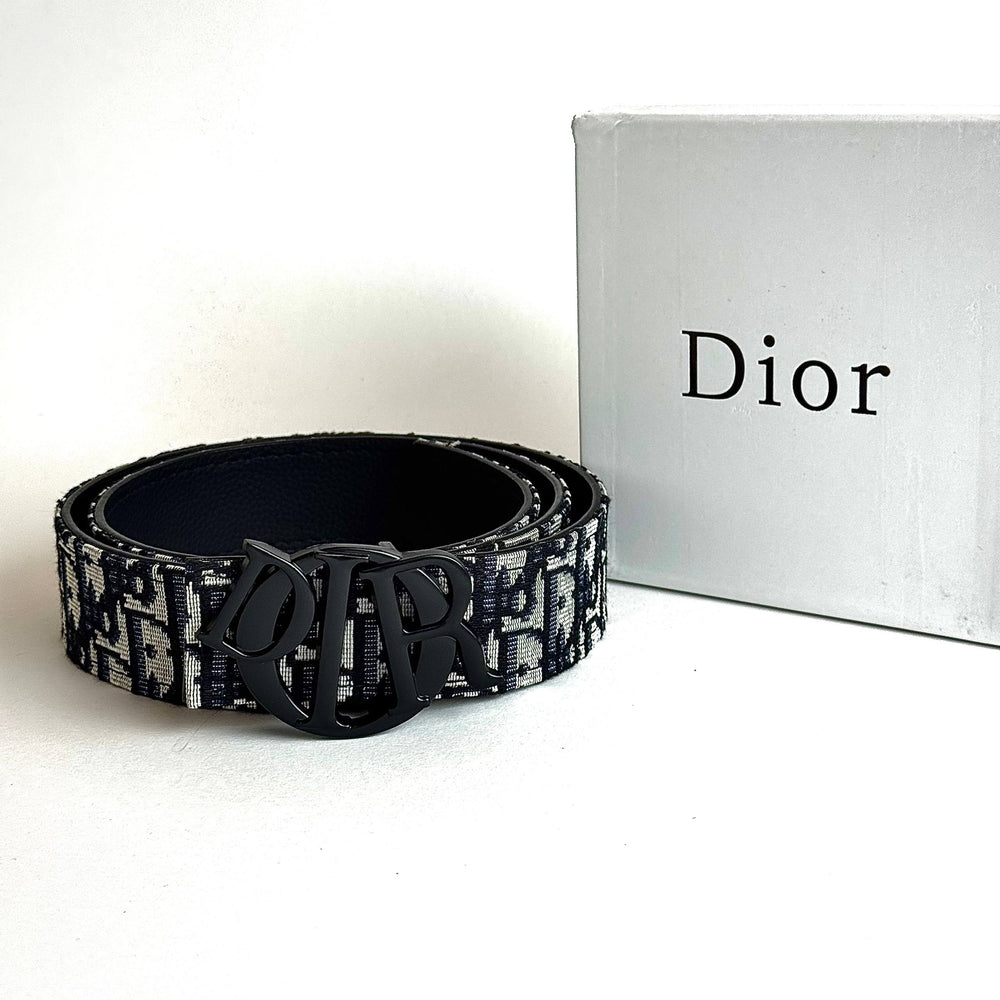 Dior CD Buckle Oblique Belt – Black