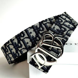 Dior CD Buckle Oblique Belt – Black / Silver