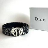 Dior CD Buckle Oblique Belt – Black / Silver