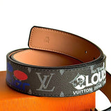 LV Initiales Belt – Silver Eclipse