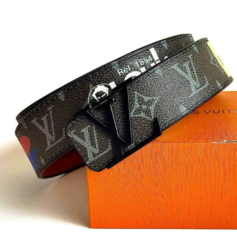 LV Initiales Belt – Black Eclipse