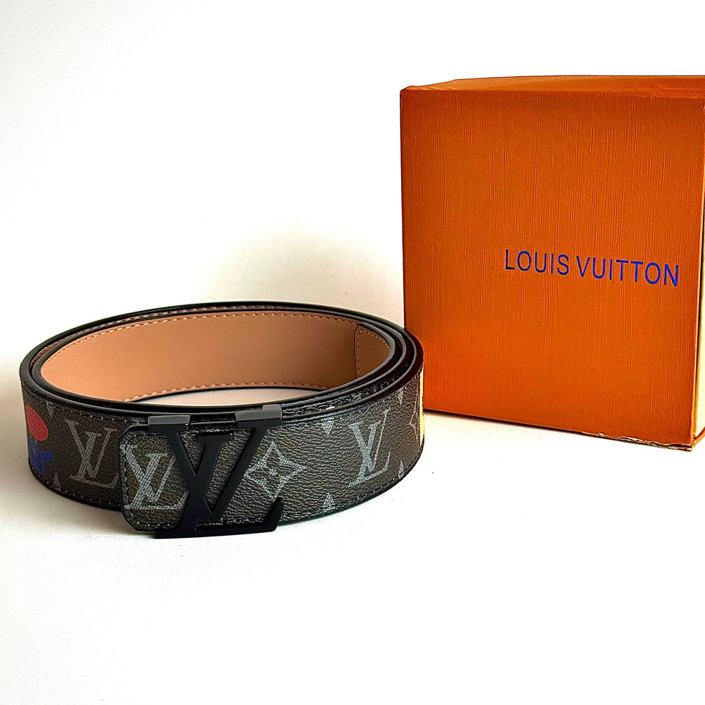 LV Initiales Belt – Black Eclipse