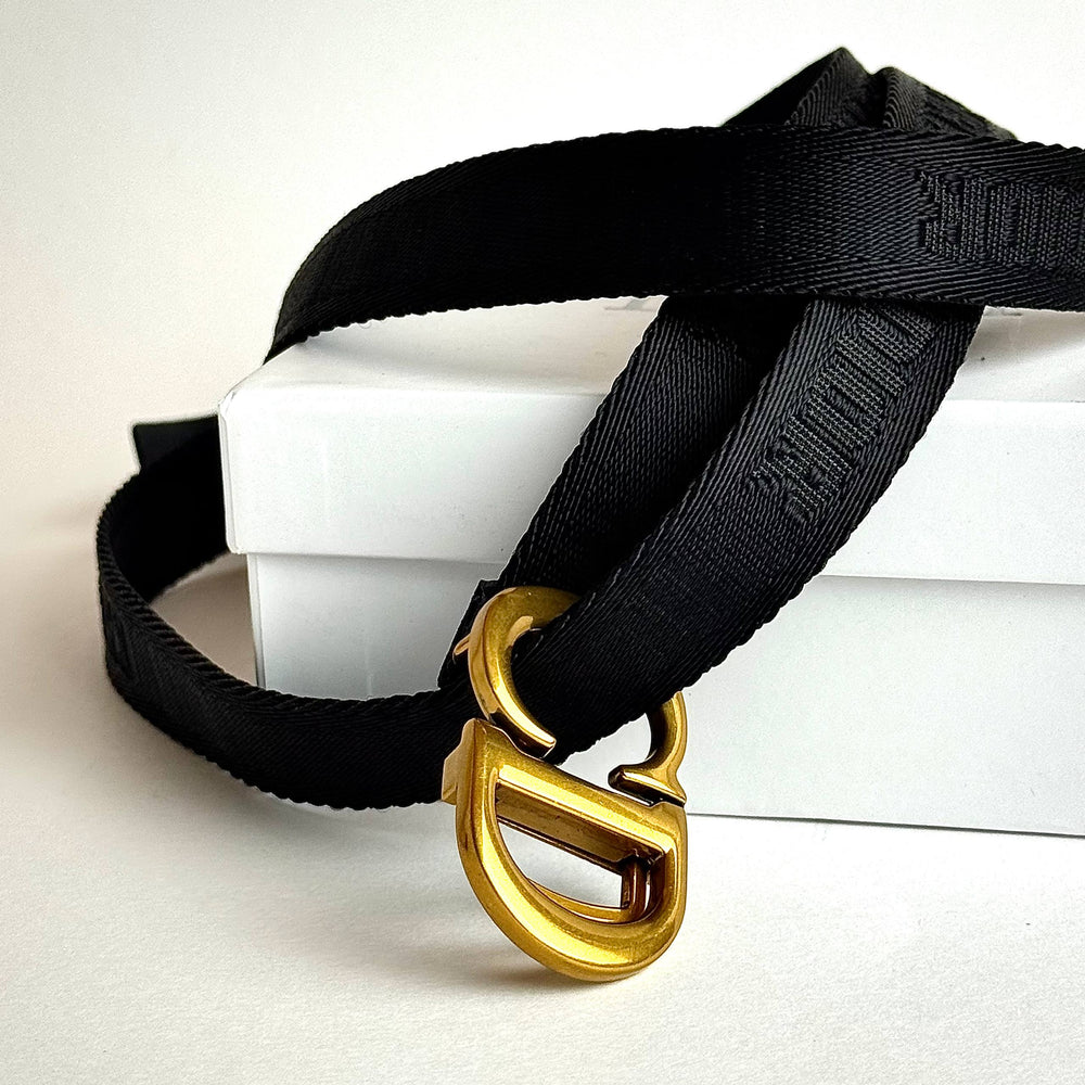 Dior CD Buckle Belt – Black / Gold (For Her)