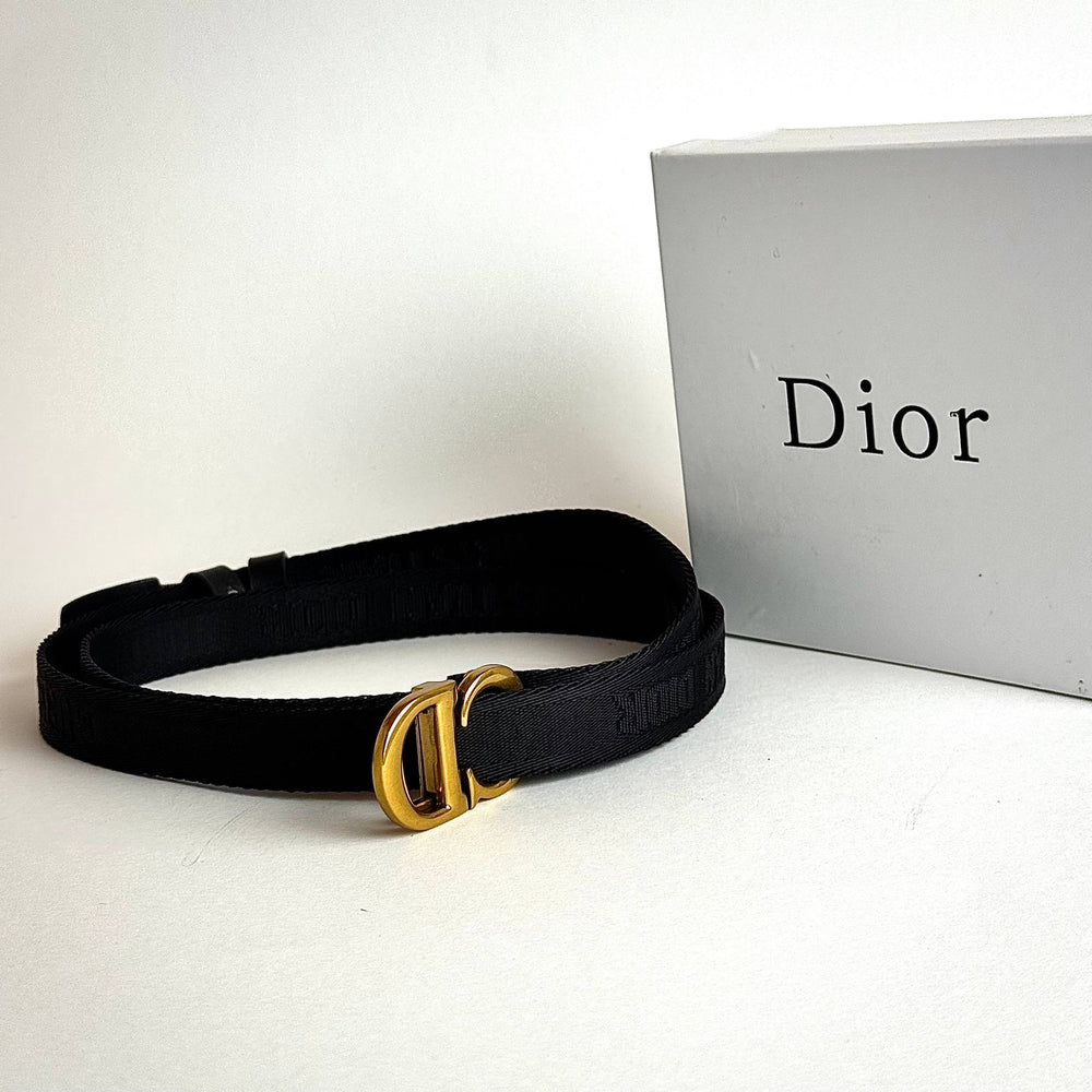 Dior CD Buckle Belt – Black / Gold (For Her)
