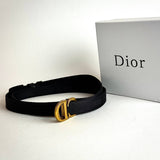 Dior CD Buckle Belt – Black / Gold (For Her)