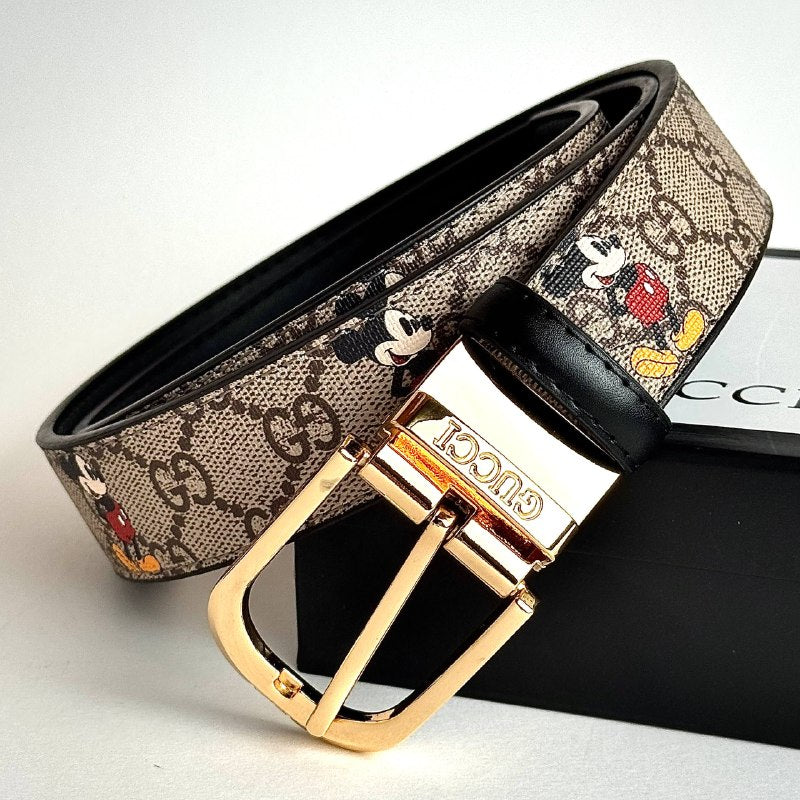Gucci x Disney Mickey Mouse Belt – Beige / Gold