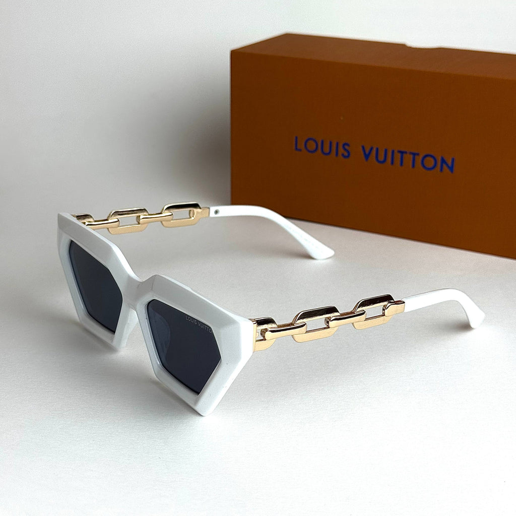 LV Chain Link – White Gold Black