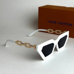 LV Chain Link – White Gold Black