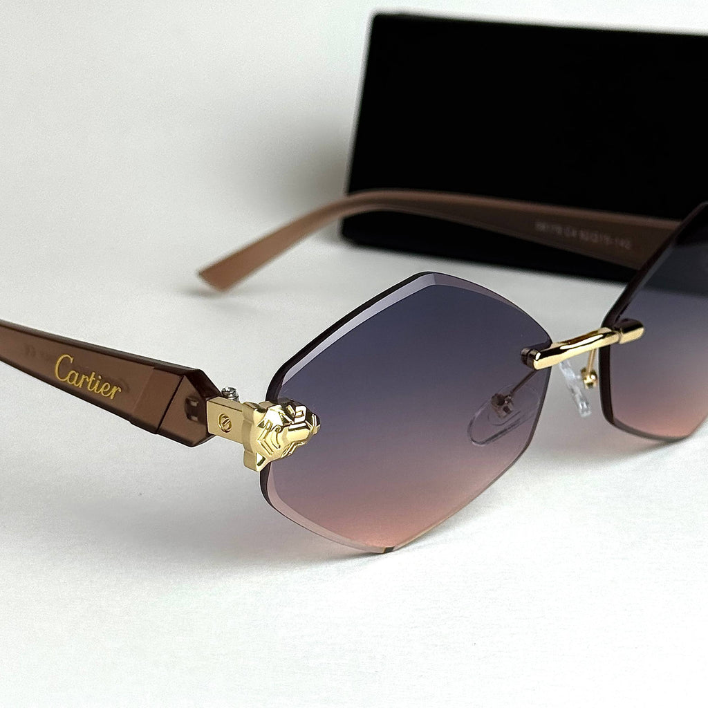 Cartier Rimless Prestige – Purple Gold Gradient