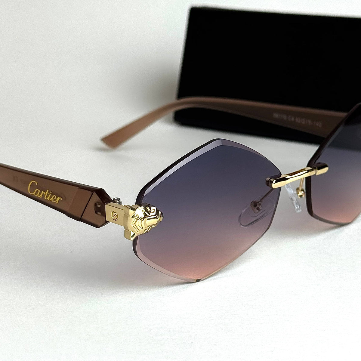Cartier Rimless Prestige – Purple Gold Gradient