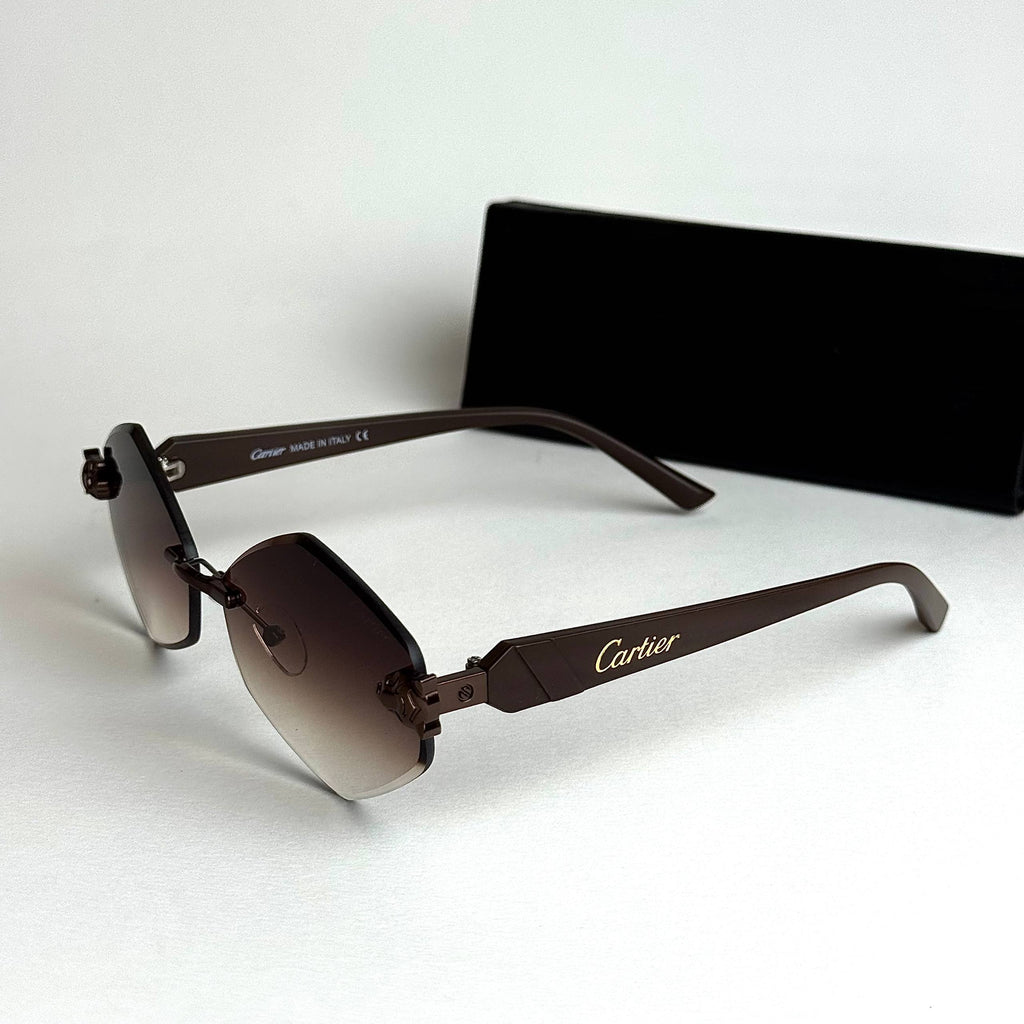 Cartier Rimless Prestige – Dark Brown Gradient