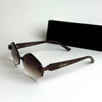 Cartier Rimless Prestige – Dark Brown Gradient