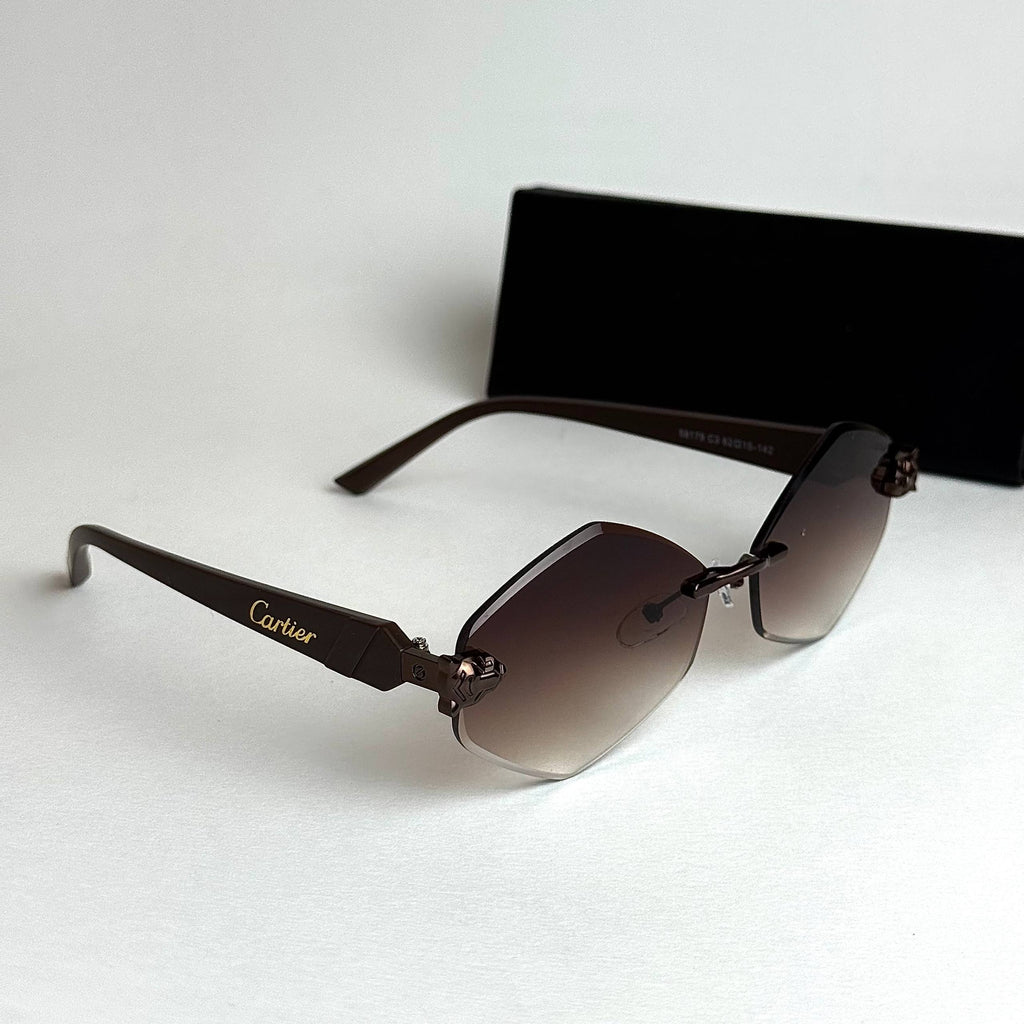 Cartier Rimless Prestige – Dark Brown Gradient