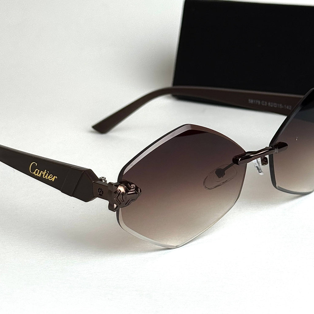 Cartier Rimless Prestige – Dark Brown Gradient
