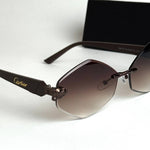 Cartier Rimless Prestige – Dark Brown Gradient