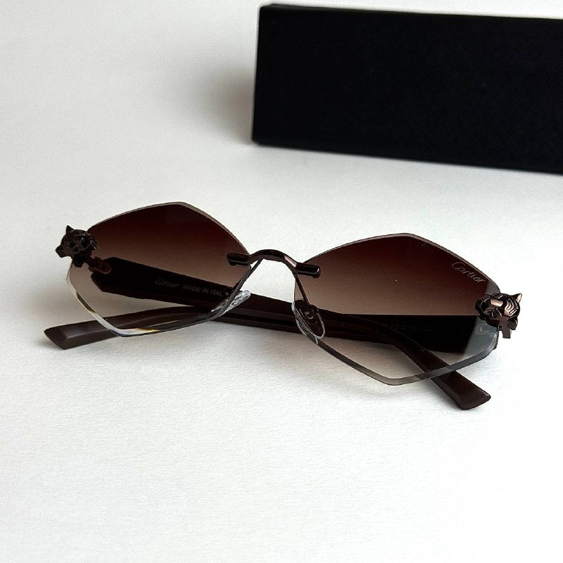 Cartier Rimless Prestige – Dark Brown Gradient
