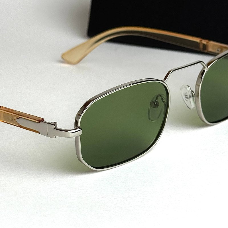 Moscot Rectangular – Silver Green