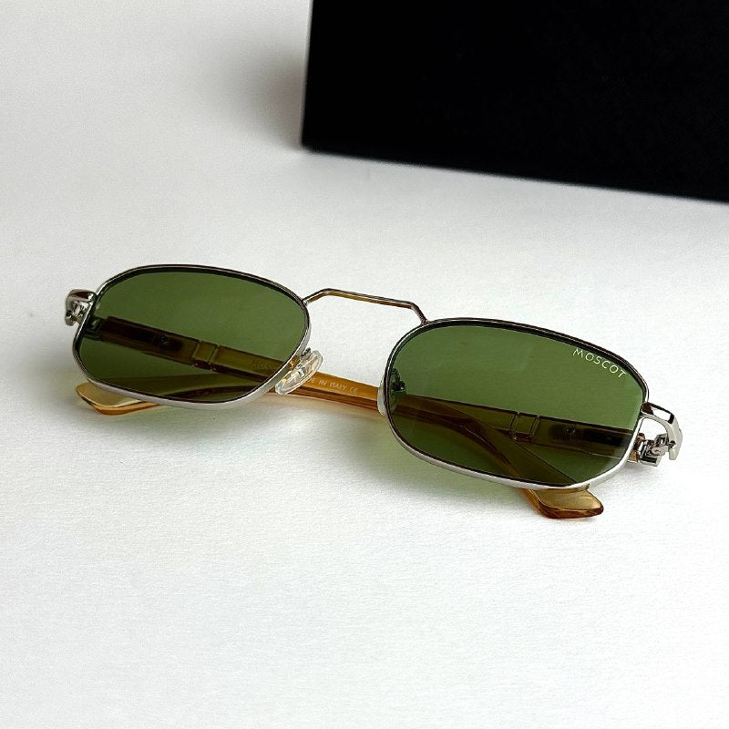 Moscot Rectangular – Silver Green