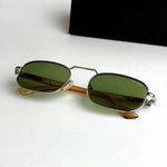 Moscot Rectangular – Silver Green