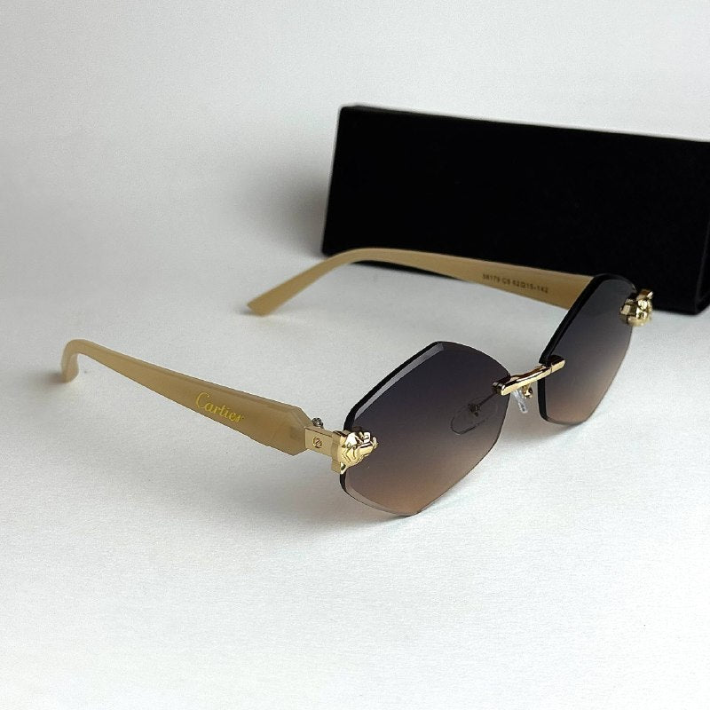 Cartier Rimless Prestige – Beige Purple Gradient