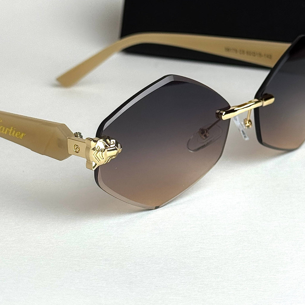Cartier Rimless Prestige – Beige Purple Gradient