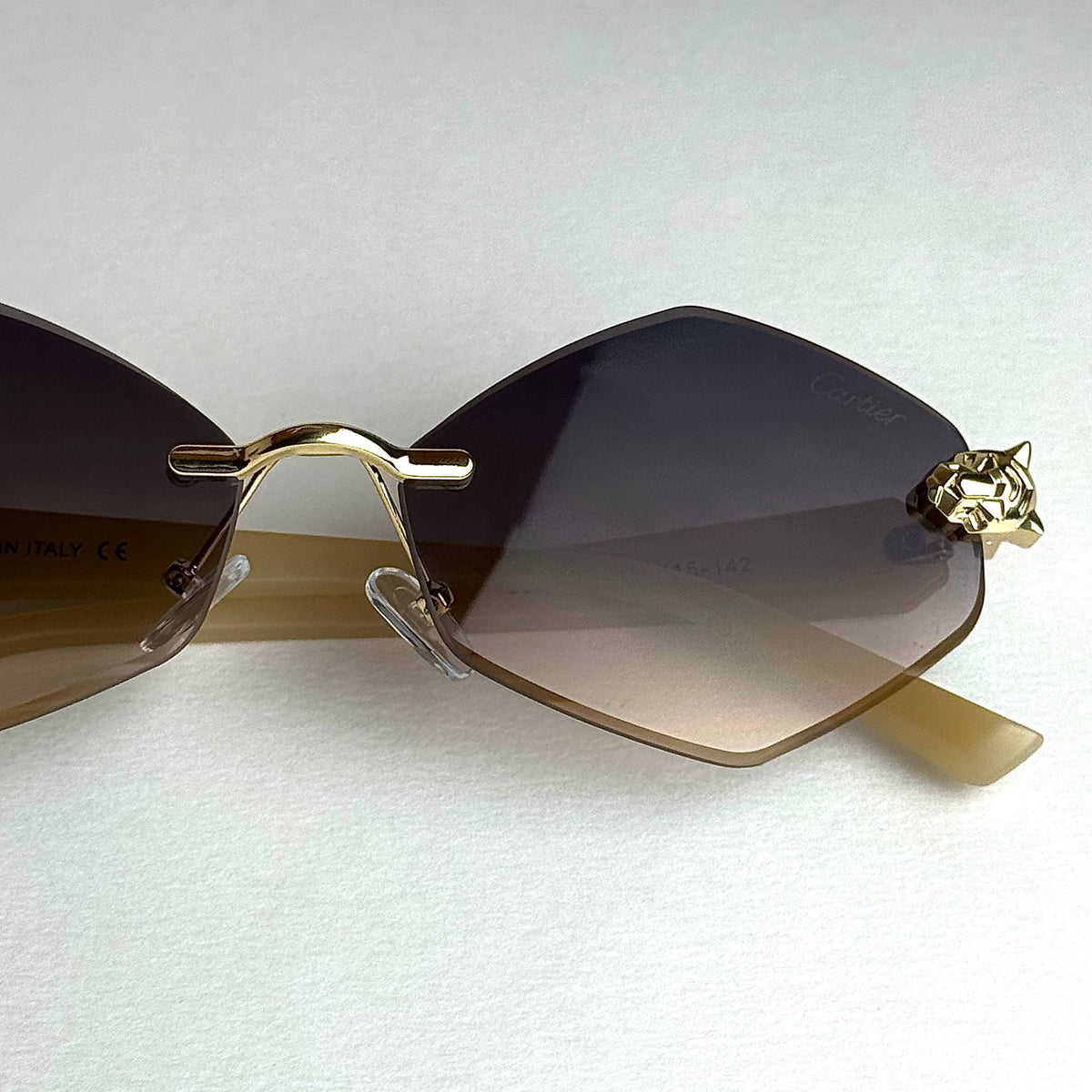 Cartier Rimless Prestige – Beige Purple Gradient