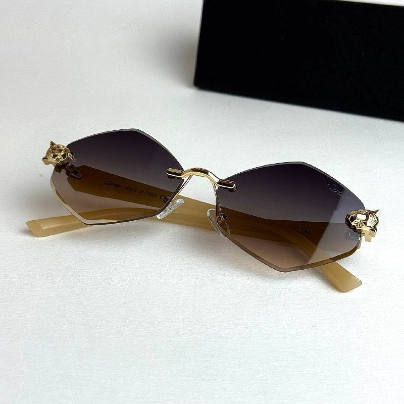 Cartier Rimless Prestige – Beige Purple Gradient