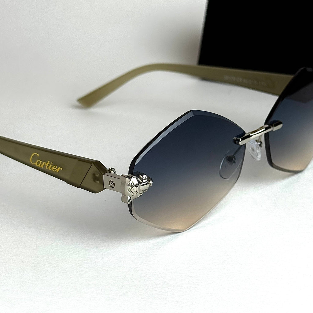Cartier Rimless Prestige – Olive Blue Gradient