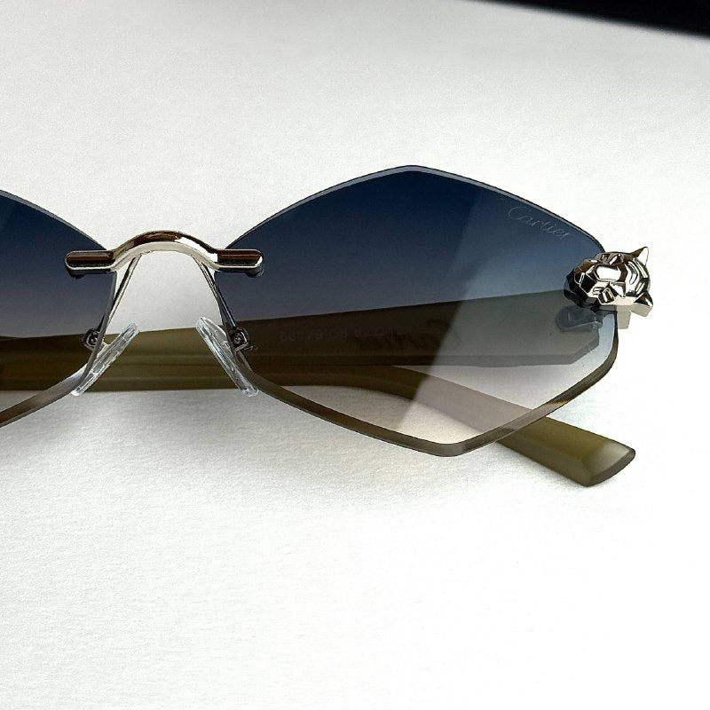 Cartier Rimless Prestige – Olive Blue Gradient