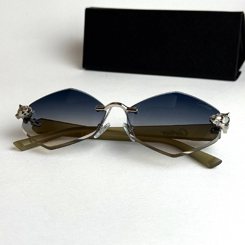 Cartier Rimless Prestige – Olive Blue Gradient