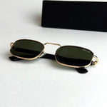 Moscot Rectangular – Gold Green