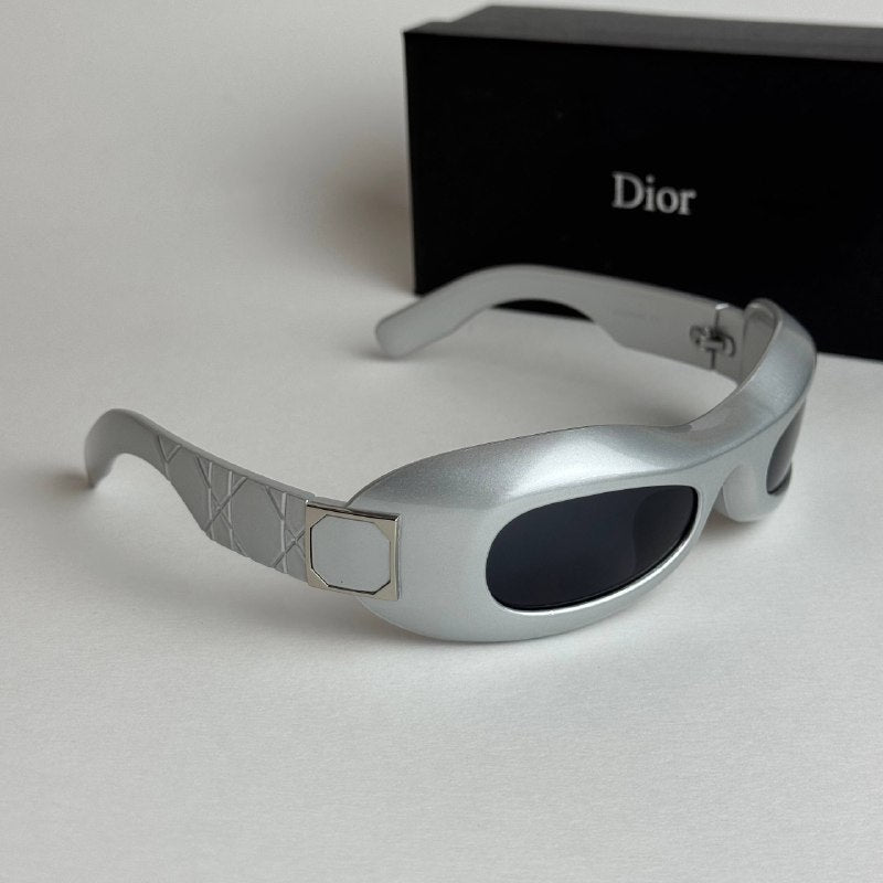 Dior Oblique Shield – Silver Ice Grey