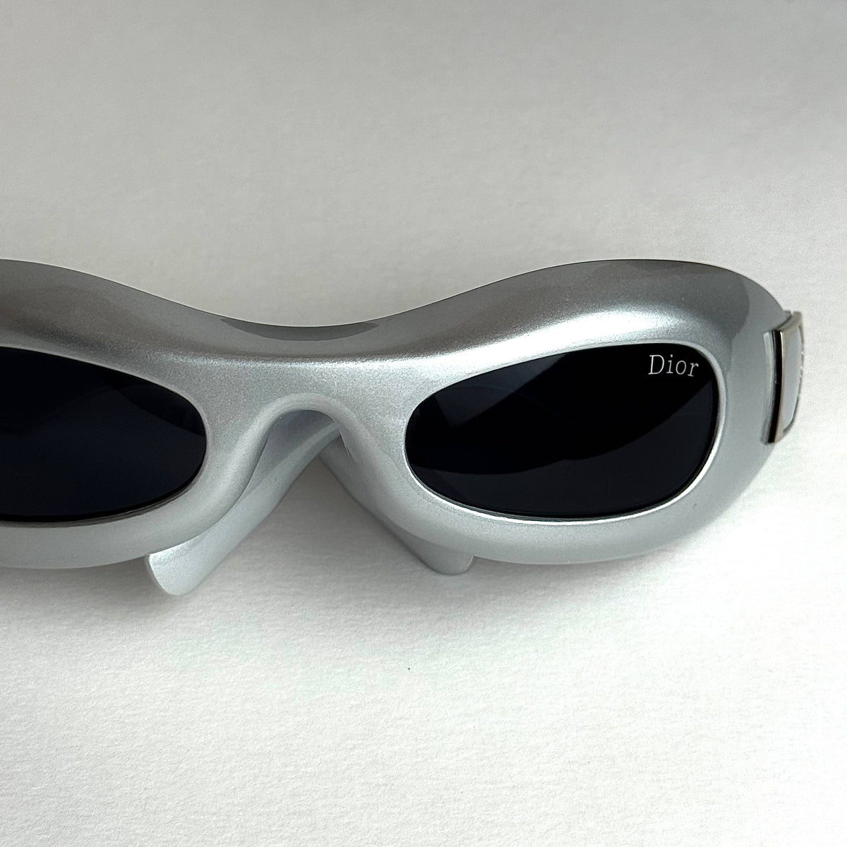 Dior Oblique Shield – Silver Ice Grey