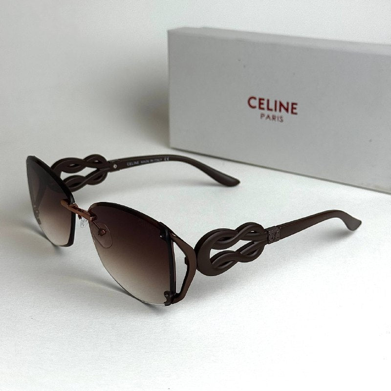 Celine Knot Shield – Chocolate Brown Gradient