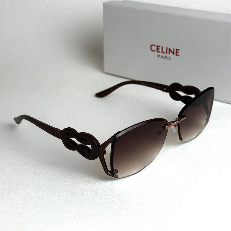 Celine Knot Shield – Chocolate Brown Gradient